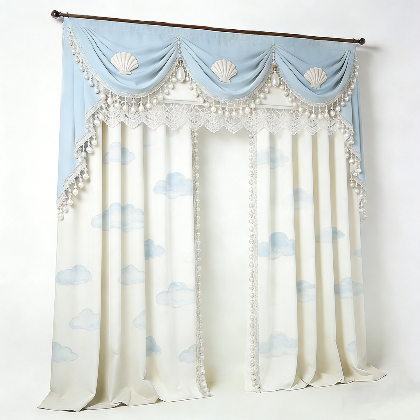 Cloud Shell Valance Curtain