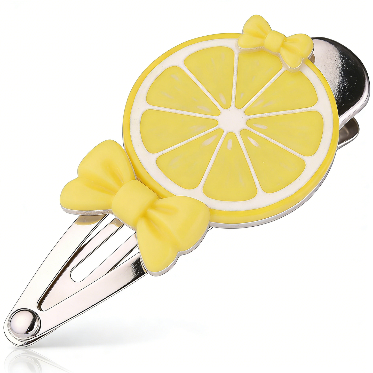 Lemon Slice Bow Hair Clip