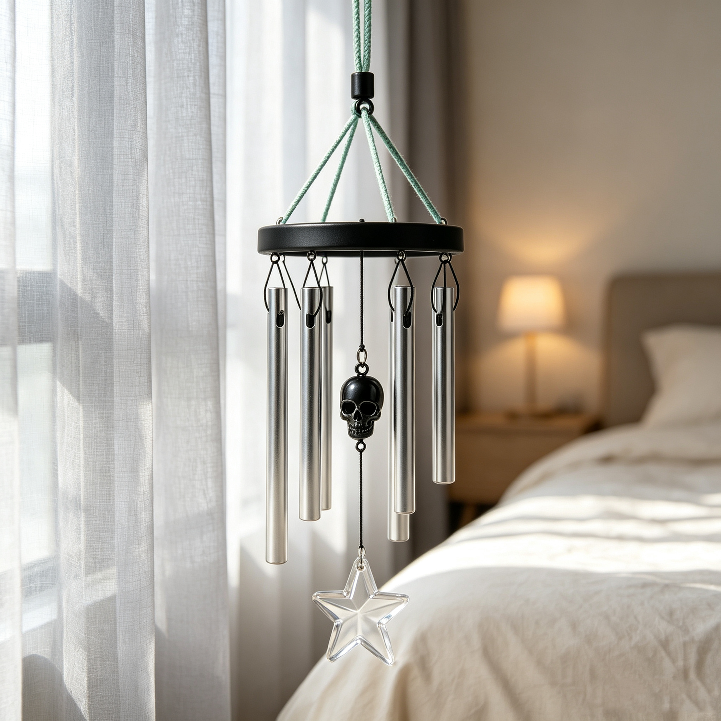 Skull Star Metal Wind Chime