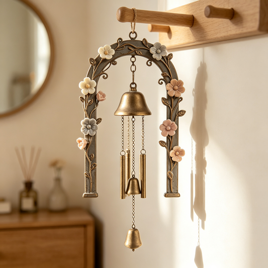 Vintage Arch Floral Bell Wind Chime