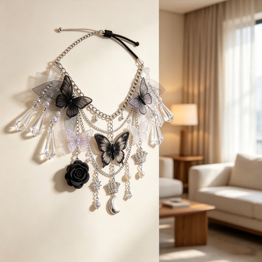Gothic Butterfly Crystal Hanging Ornament