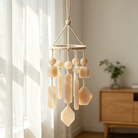 Cream Geometric Wind Chime