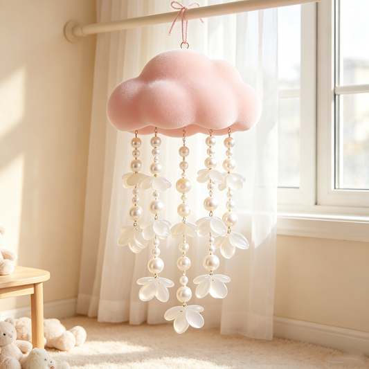 Pink Cloud Pearl Petal Wind Chime