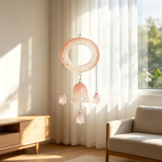 Pink Bellflower Vintage Wind Chime