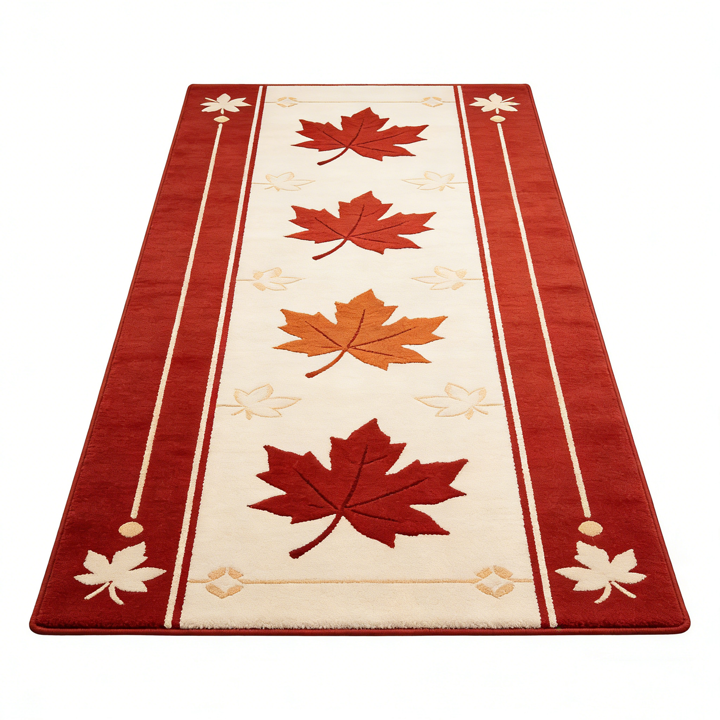 Vintage Maple Border Runner Rug