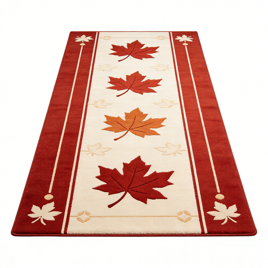 Vintage Maple Border Runner Rug