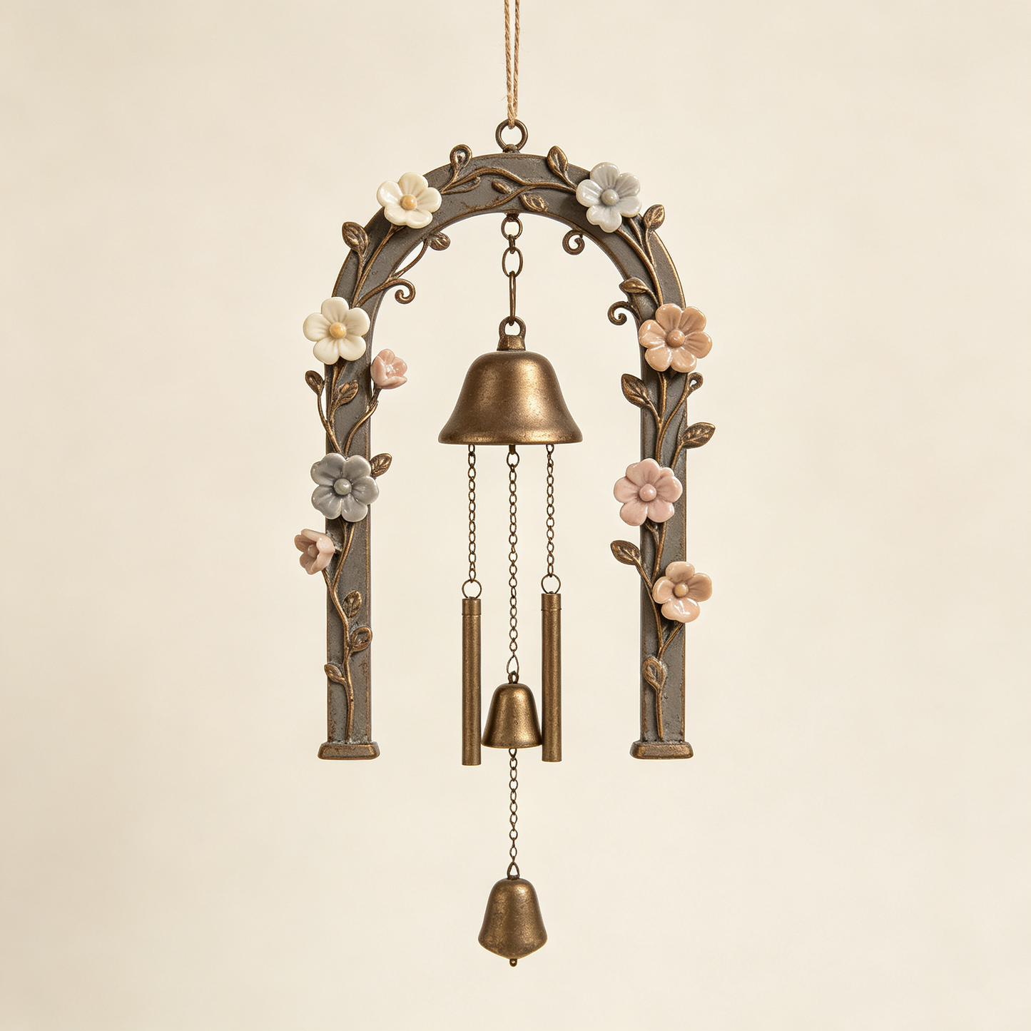 Vintage Arch Floral Bell Wind Chime