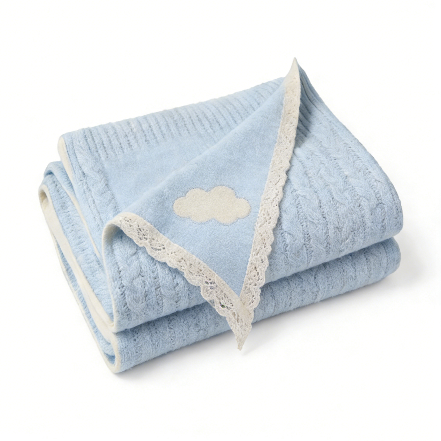 Sky Cloud Lace Knit Throw Blanket