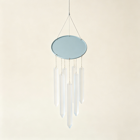 Light Blue Crystal Prism Wind Chime