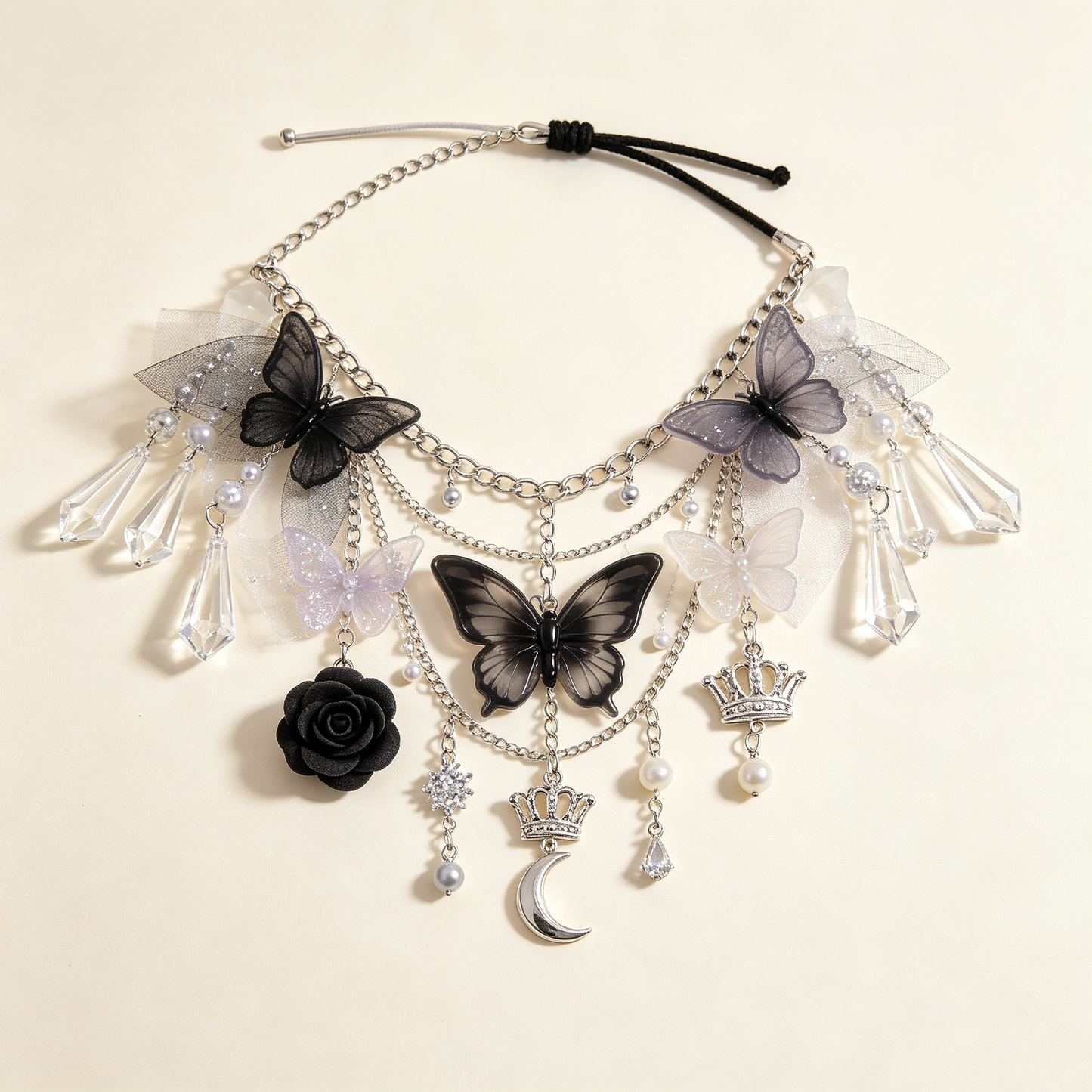 Gothic Butterfly Crystal Hanging Ornament