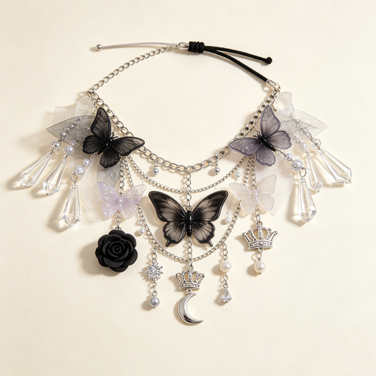 Gothic Butterfly Crystal Hanging Ornament