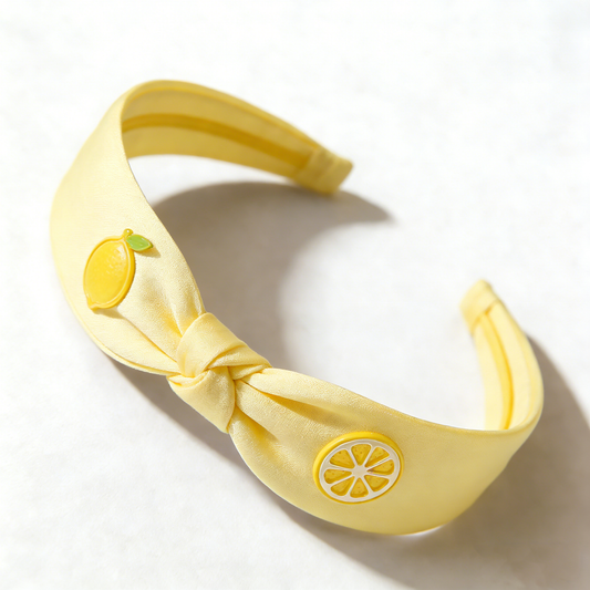 Lemon Decorated Knotted Headband