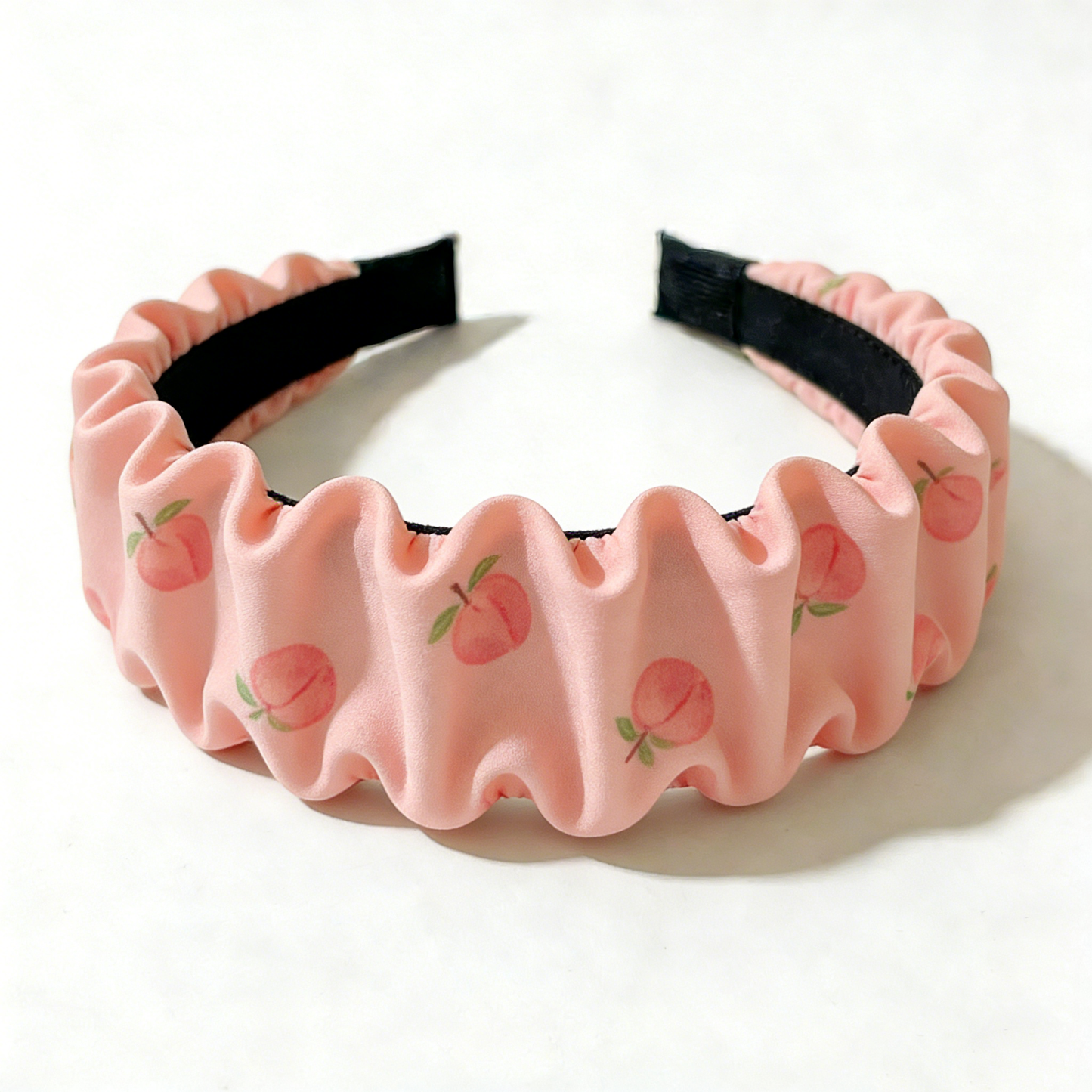 Pink Peach Ruched Headband