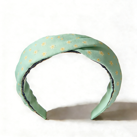 Mint Daisy Twist Headband