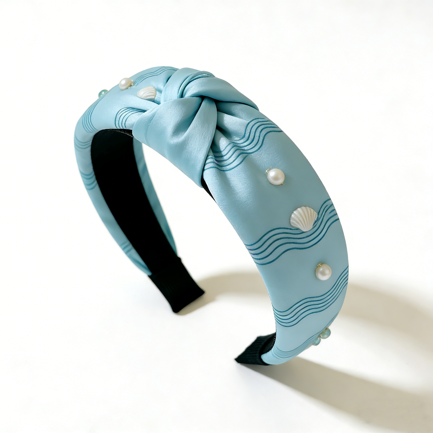 Light Blue Seashell Headband