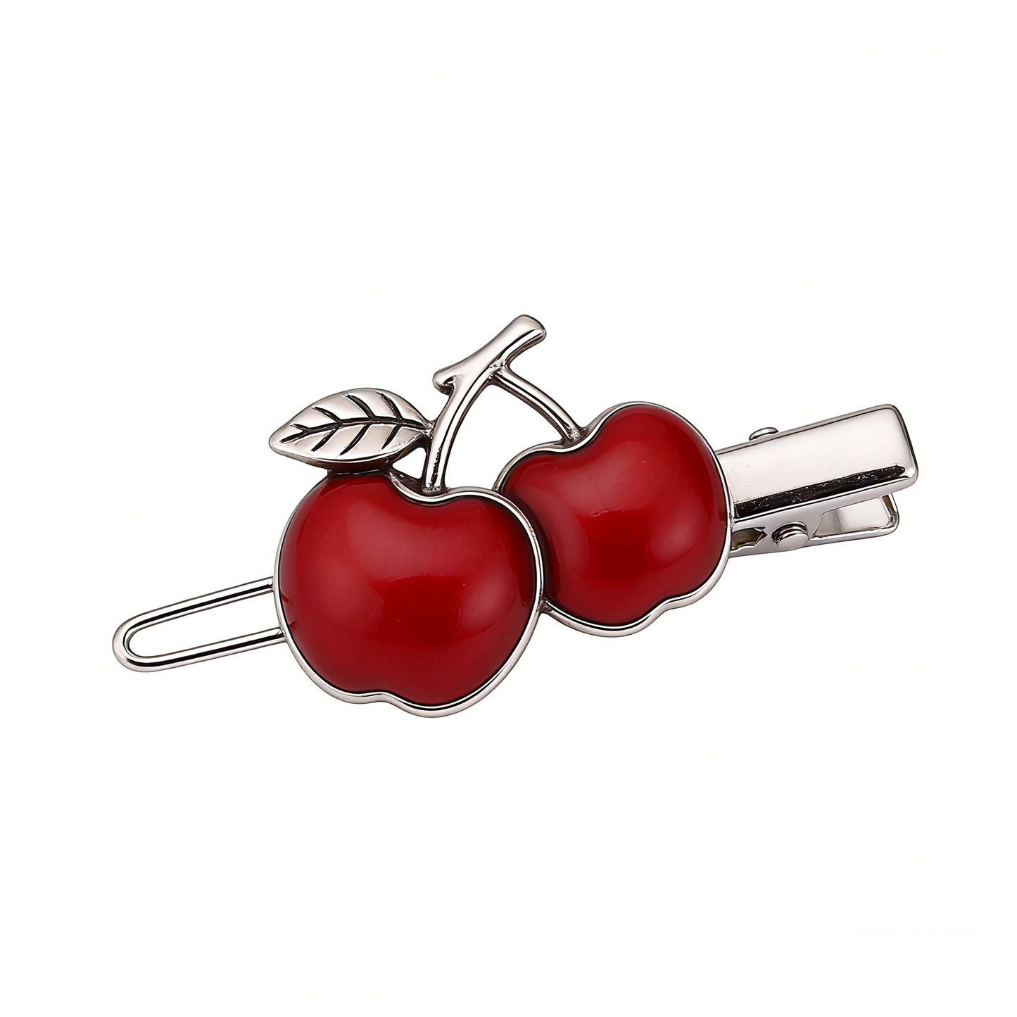 Cherry Apple Hair Clip