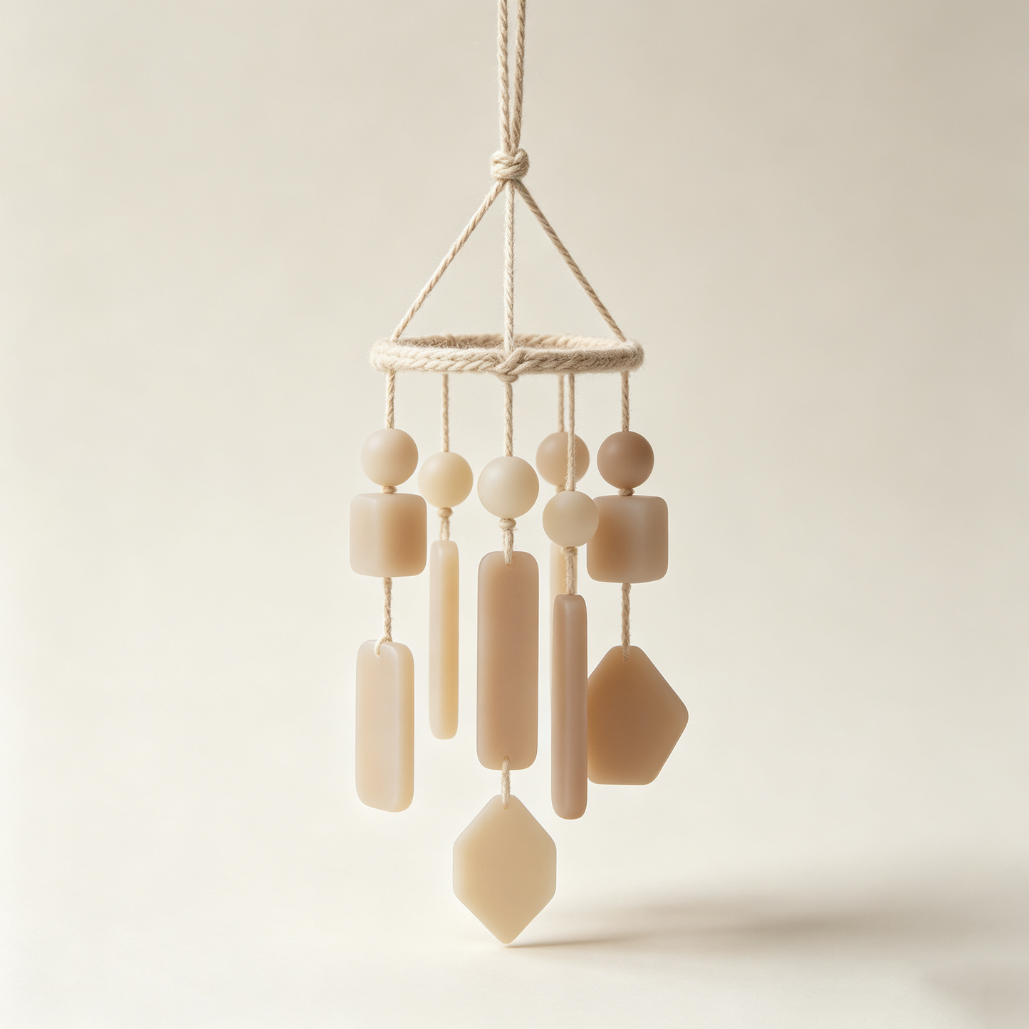 Cream Geometric Wind Chime