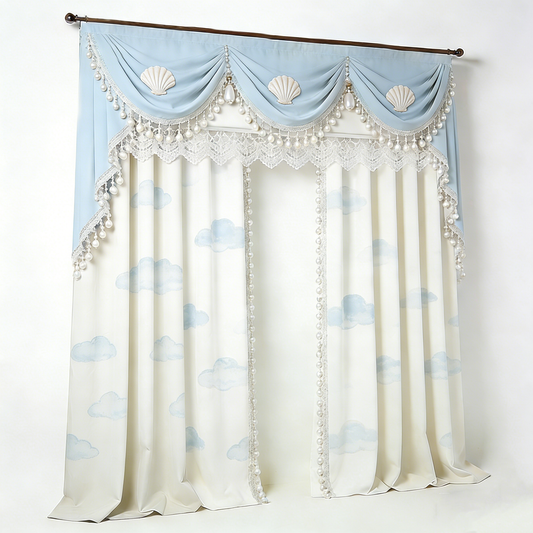 Cloud Shell Valance Curtain