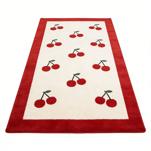 Red Cherry Rectangle Rug