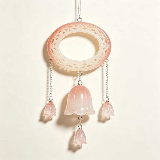 Pink Bellflower Vintage Wind Chime